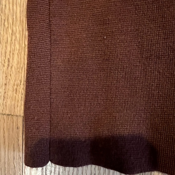 COS dark rust brown lounge pants in lyocell blend. - Picture 6 of 7